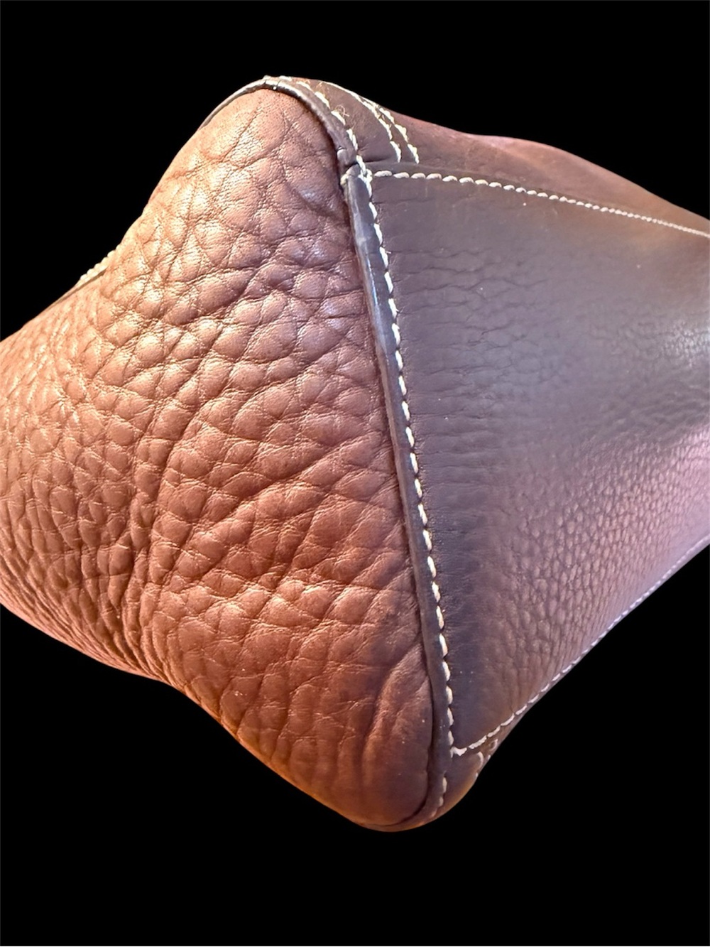 Fossil Brown Pebbled Leather Shoulder Bag - Picture 6 of 12